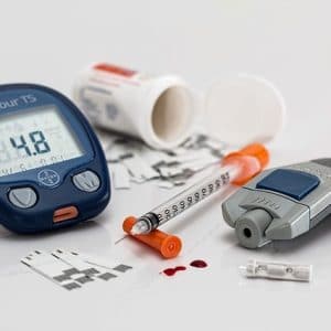 Blutzuckertest zur Ermittlung der Glukose-Konzentration im Blut